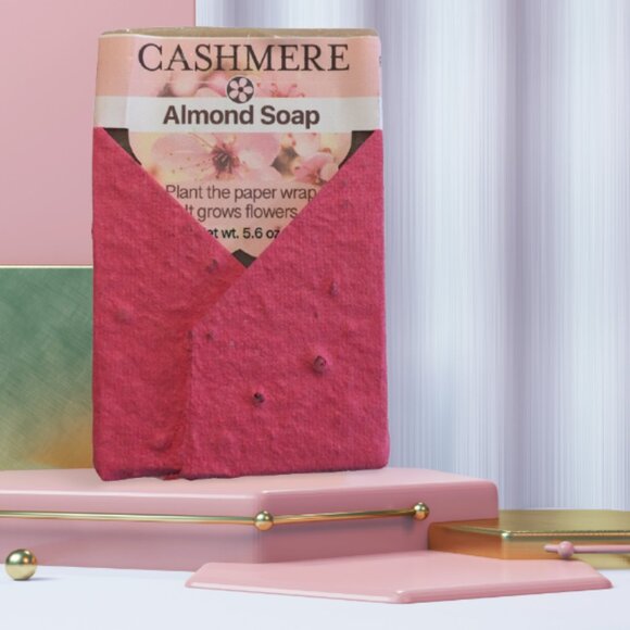 Cashmere Hand Made Soaps 5.6oz Bars. Plant the Paper Watch the Wildflowers Grow - Picture 2 of 4